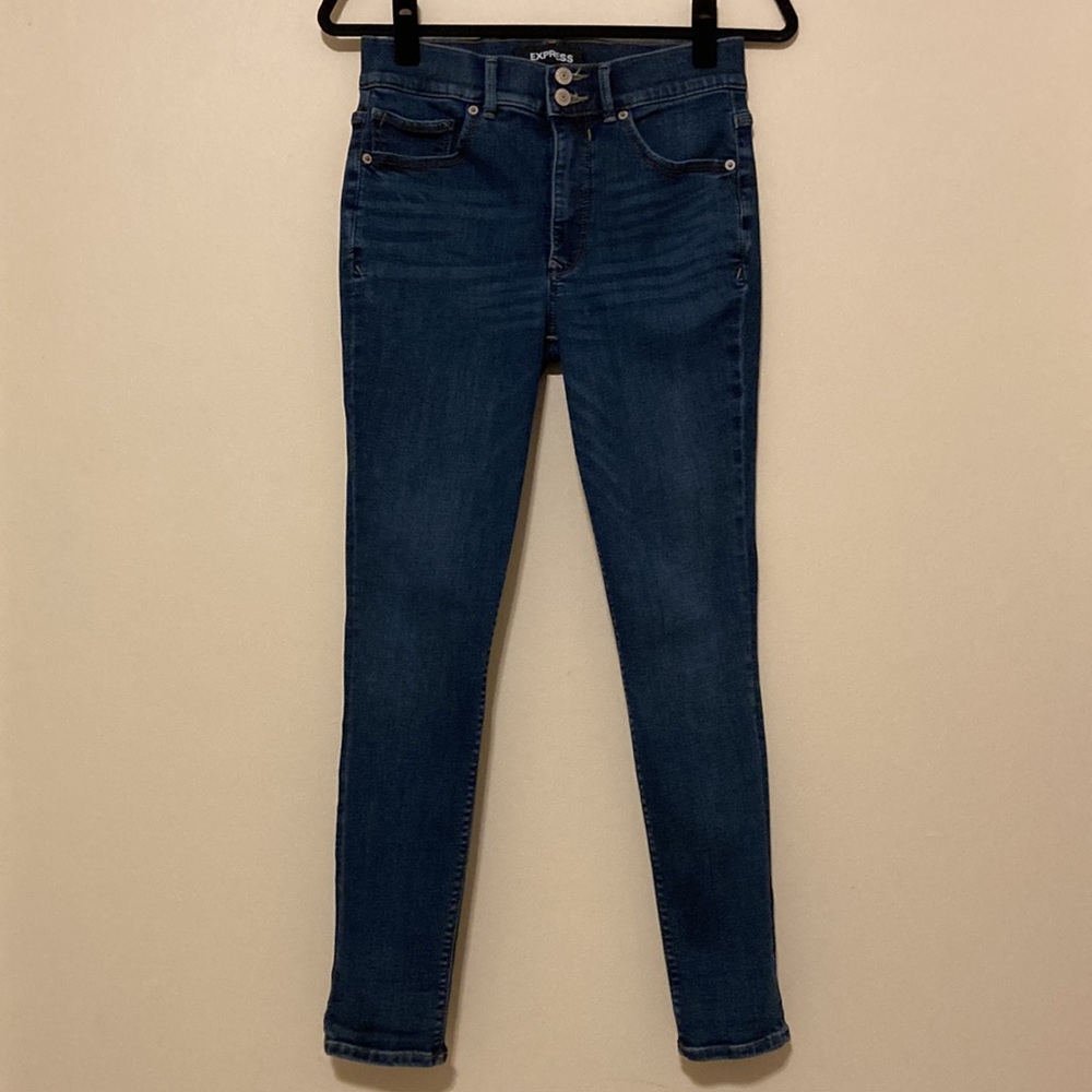 Express Stretch+ Denim Perfect Cropped Legging High Rise Size 6